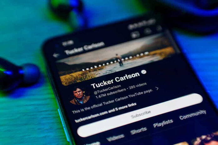 Smartphone displaying a YouTube channel profile page.