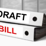 1st Amendment GUTTED—FRAUD Investigations Now ILLEGAL Two file folders labeled DRAFT and BILL stacked on a desk