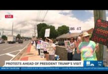 Protesters Face Off With Trump Supporters Trump Visit Draws Protesters in Cobb County