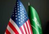 Trump Approves Saudi Nuclear Deal United States and Saudi Arabia flags side by side