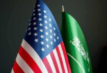Trump Approves Saudi Nuclear Deal United States and Saudi Arabia flags side by side