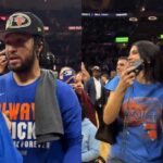 Courtside Turns Into a Knicks Fan Jalen Brunson and Kylie Jenner, Timothee Chalamet,celebrating the #Knicks win