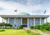 South Korea Pushes to Finally End the Korean War Parliament building with a green dome and flagpoles