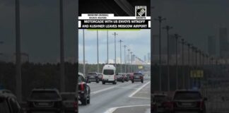 Watch! Motorcade carrying US envoys Witkoff and Kushner leaves Moscow airport