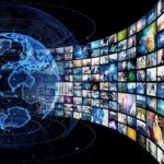IBM’s Earnings Warning Sparks Massive Sell-Off Digital globe with curved wall of multimedia screens