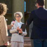 AI Faces a Defamation Test Spokesperson addresses reporters on courthouse steps