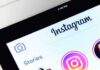 “Very, Very Bloody” Halloween Costume Teased Instagram app interface on a tablet screen