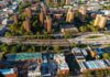 Trump Blames Democrats for New York’s Taxpayer Exodus Aerial view of city high-rise apartments and highway