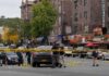 2 Dead, 35 Hurt in Georgia Block Party Shooting Police investigate a taped-off urban street crime scene